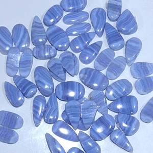 Paire d'agate en dentelle bleue naturelle de qualité supérieure Paire de cabochons de pierres précieuses en vrac Pierres précieuses naturelles en vrac Utilisation Fabrication de bijoux - Product Image 5
