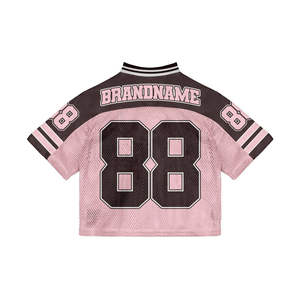 Camiseta Deportiva de Fútbol Americano de Corte Cuadrado y Corto, Personalizable con Nombre y Número, Precio al por Mayor, MOQ Bajo, Estilo Retro - Product Image 2