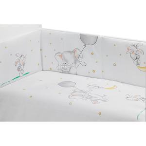 Juego de Funda Nórdica Moderna Elefante Globo 100% Algodón de 2 Piezas con Patrón Extraíble Gris de Dibujos Animados - Product Image 1