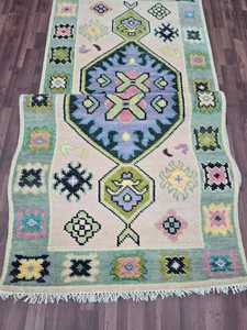 พรมขนสัตว์โบราณคุณภาพสูงพรมผูกปมด้วยมือหรูหราห้องรับแขก2.8x8สีเขียวขนาดเล็กลายดอกไม้ - Product Image 6