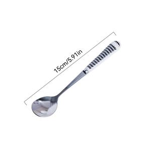 Ensemble de couverts à poignée en marbre de designer couverts élégants en acier inoxydable pour les repas de luxe cuisine moderne mariage ou restaurant - Product Image 2