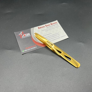 Pince à épiler professionnelle à pointes pointues inclinées en acier inoxydable avec logo personnalisé pince à épiler pour façonner les sourcils en or plasma - Product Image 3