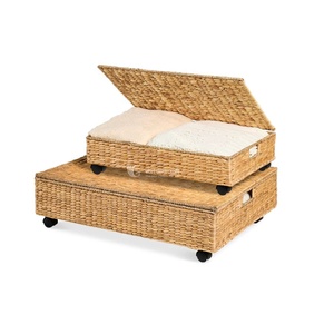 Panier de rangement sous le lit en jacinthe d'eau, 2 pièces, organisateur de maison multifonctionnel, vente en gros au Vietnam - Product Image 1