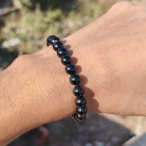 Natural Lapis Lazuli 925 <b>Silver</b> Adjustable Luxury Handmade <b>Beaded</b> <b>Bracelet</b> 8mm Smooth Minimalist Gemstone Gift for Women - Product Image 3