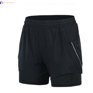 Logo personnalisé OEM Short de sport décontracté anti-rides pour hommes avec décoration brodée et dentelle - Product Image 2
