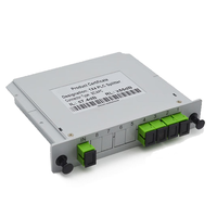 Boîtier de répartition PLC mini-carte 1x4 FTTH SC UPC APC avec connecteur de fibre optique et cassette de répartition LGX
