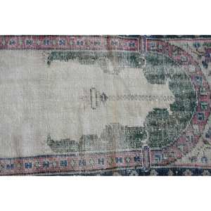 Tapis Vintage Turc en Laine Beige Vert Patchwork Design 21x35ft Style Traditionnel Grande Surface Rectangle Tapis Latex pour Couloir - Product Image 5