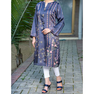 GULYA Women's XL Satin Silk Printed Shirt with <b>Bow</b> Collar Floral Embroidered Western Casual Style for Spring/Summer Office Wear - Product Image 1