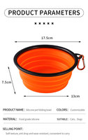 Le plus récent bol pliable en silicone pour animaux de compagnie en plein air personnalisé 2-en-1 pliable chat nourriture bol d'eau alimentation pliant chien bol d'eau