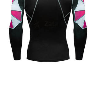 เสื้อรัดกล้ามกีฬา MMA แบบมืออาชีพ ราคาโรงงาน ระบายอากาศได้ดี เป็นมิตรกับสิ่งแวดล้อม แห้งเร็ว แขนยาว 100% โพลีเอสเตอร์ รับสกรีนโลโก้ - Product Image 4