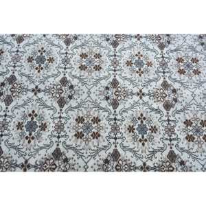 พรมขนสัตว์6.5ft สีเบจสีน้ำตาลคลาสสิกขนาด3.7 x แบบตุรกีดีไซน์แบบเย็บปะติดสำหรับทางเข้าห้องนั่งเล่นหรือห้องนอน - Product Image 5