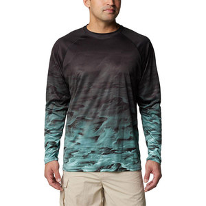 เสื้อตกปลาแขนยาวผ้าสแปนเด็กซ์วัสดุโพลีเอสเตอร์สำหรับผู้ชายเสื้อตกปลาเข้ารูปปรับแต่งได้ - Product Image 1