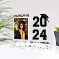 Plaque de remise de diplôme personnalisée 2024, cadeau de félicitations pour nouveau diplômé, Delarchi OT61, impression UV 6 couleurs, autocollant de classe en acrylique UV