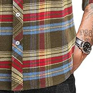 เสื้อลำลองผ้ายืดสำหรับผู้ชายเสื้อลายตารางทรงสลิมฟิตสำหรับฤดูใบไม้ร่วงโลโก้ตามสั่ง - Product Image 3