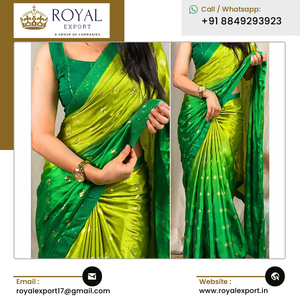 Tenues de mariage et de fête Tenues de fête Look présentant notre nouvelle collection de saris en soie de mousse de travail séquentiel à vendre - Product Image 2