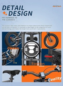 750W Electric Mountain Bike Fat Tire Ebike Off Road Electric <b>Bicycle</b> Perforated Battery Cover Frame for Outdoor Riding ekxbike - Product Image 4