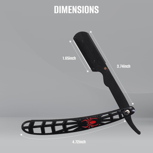 Rasoir à bord droit avec 100 lames à bord unique rasoir de barbier professionnel coupe gorge Shavette Kit de rasoir droit pour hommes - Product Image 4