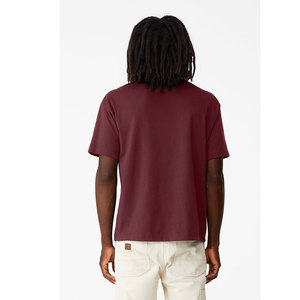 3010 Unisex 6 oz Heavyweight Tee Maroon Oversize Boxy Tee Drop Shoulder Blend Classic Blank Streetwear camiseta lisa para hombres - Product Image 3