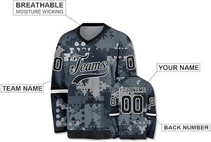 Camiseta de hockey sobre hielo de tamaño adulto con tarifa al por mayor, ropa de equipo de diseño personalizado, camiseta de hockey sobre hielo hecha en Pakistán - Product Image 2