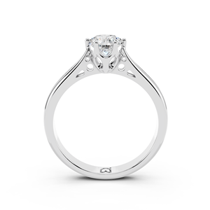 Elegante Anillo de Compromiso Solitario con Diamante Cultivado en Laboratorio de Corte Redondo de 3.00 Quilates, Oro de 10 Quilates, Joyería Fina para Regalo de Boda - Product Image 3