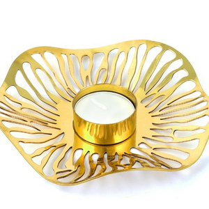Vàng Kim Loại Giáng Sinh Bảng Trang Trí Trà Ánh Sáng Nến Vàng Mã Chủ Cho Xmas Trung Tâm Hoặc Bàn Trang Trí - Product Image 1