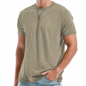 T-shirt de haute qualité pour hommes doux et confortable haut fabrique un t-shirt à col rond en matériau respirant à vendre - Product Image 1