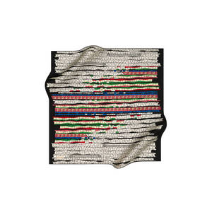 Pierre Cardin Crepe Satin <b>Square</b> <b>Scarf</b> 90x90 Geometric Pattern - Product Image 1