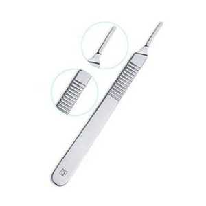 Longue poignée de scalpel en acier inoxydable avec 4ème support de lame Source d'alimentation manuelle pour la base d'instruments chirurgicaux - Product Image 1