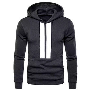 2025 Premium Quality <b>Men's</b> Pullover Hoodies <b>White</b> Stripe Custom Winter <b>Sweatshirts</b> Digital Printing Methods <b>Men's</b> Hoodies - Product Image 2