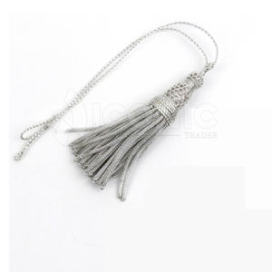 Venta caliente de alta calidad Premium tela borla nuevo diseño de color sólido borla para uso de ropa a granel - Product Image 3