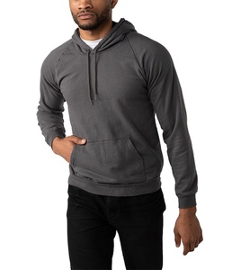 Sweat-shirts à capuche tricotés respirants personnalisés de haute qualité pour hommes, en coton biologique, anti-rétrécissement, durables, unis, vierges ou imprimés - Product Image 1