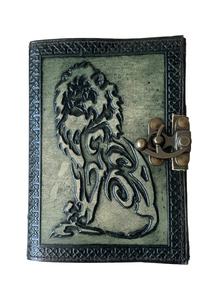 Vintage Genuine Leather Notepad Lion Embossed Note <b>Book</b> Manual <b>Account</b> <b>Book</b> Diary Deckle Kraft Papers Journal Wholesale Gift Set - Product Image 4