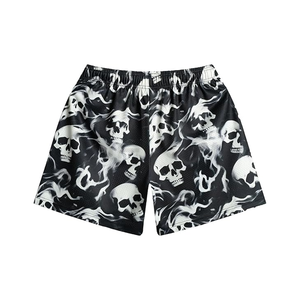 Men's Polyester/Cotton Mesh Shorts Comfort <b>Elastic</b> Waistband Heat-Transfer Printed High Street Style Drawstring Closure <b>Lace</b> - Product Image 6