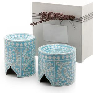Soporte para pasteles con incrustaciones azules, exhibición de pasteles perfecta para Decoración de mesa para el hogar, uso de eventos y fines de regalo, venta al por mayor de La India - Product Image 1