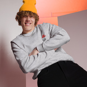 Tendencia invierno Sudadera de cuello redondo de gran tamaño logotipo personalizado ropa de calle pulóver 100% algodón polar hombres mujeres gimnasio Fitness Boutique - Product Image 3