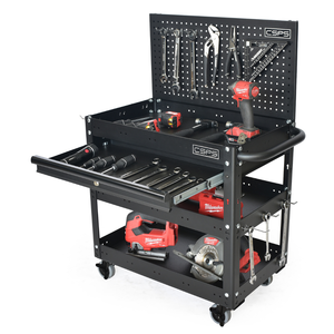 รถเข็นเครื่องมือ 3 ชั้นสแตนเลส MS VNUQ071XDBB2 ตู้เครื่องมือเหล็กตัวป้องกันโพลีเอสเตอร์ผู้ผลิตมาตรฐานเวียดนามที่กําหนดเอง - Product Image 2