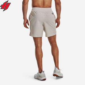 Short de sport croisé pour homme de 5 pouces Style décontracté à motifs solides pour les entraînements de gymnastique Vente en gros Compression intérieure Style décontracté - Product Image 4
