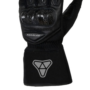 Guantes de moto de carreras de dedos largos personalizados, protección contra choques de invierno, guantes de seguridad táctiles de fibra de carbono y cuero - Product Image 6