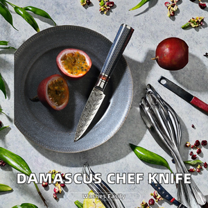 Couteau de boucher professionnel de cuisine, 8 pouces, acier Damas, couteau de chef avec manche en résine - Product Image 2