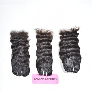 Paquete de cutícula alineada vietnamita Peluca de máquina de trama doble ondulada Estilo de onda natural Cabello humano Mujeres negras Su color natural - Product Image 2