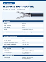 Scelleuse de vaisseaux vétérinaire électrique détachable YYF SM1100D, 10 mm, tige longue de 37 cm, mâchoire droite, réutilisable, autoclavable, laparoscopique
