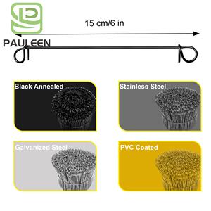 Prix usine haute qualité Q195 en acier au carbone noir recuit 16GA Double boucle <span class=keywords><strong>fil</strong></span> barre attaches <span class=keywords><strong>fil</strong></span> pour bâtiment de Construction - Product Image 2