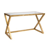 Table console européenne moderne avec plateau en bois, base en fer chromé, couleur/taille personnalisable, durable et facile à nettoyer pour salon et salle à manger