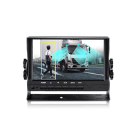 Sistema de Cámara de Tablero AHD de 4 Canales para Camión - Monitor de Visión Trasera para Automóvil con Cámaras Impermeables de 720P, Asistencia de Reversa y Grabador de Video para Vehículo DVR