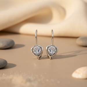 Boucles d'oreilles en cristal, argent 925, zircone cubique, boucles d'oreilles pendantes pour femmes - Cadeau - Product Image 3