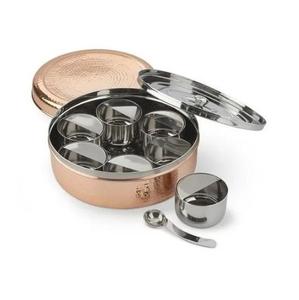 Boîte Masala de forme ronde de meilleure qualité Boîte à épices en bois au design classique pour la cuisine Boîte à épices avec logo personnalisé - Product Image 2