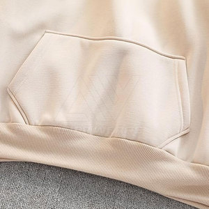 2024 Unisex 100% algodón poliéster alta calidad patrón sólido liso teñido técnica invierno media cremallera Tops con capucha nueva llegada - Product Image 3