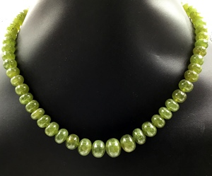 Cuentas de zafiro verde natural lisas para la elaboración de joyería fina, collar de piedras preciosas - Product Image 1