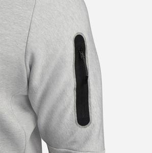 เสื้อสเวตเตอร์คอกลมแขนยาวสำหรับผู้ชาย, เสื้อคอกลมแขนยาวระบายอากาศได้ดีเสื้อซิปปะติดแบบกำหนดเองสำหรับฤดูหนาว - Product Image 5