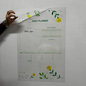 Organizador de planificador diario de borrado en seco 2024, superficie de pizarra blanca de poliestireno duradera reutilizable, electricidad estática, madera y Metal - Product Image 5